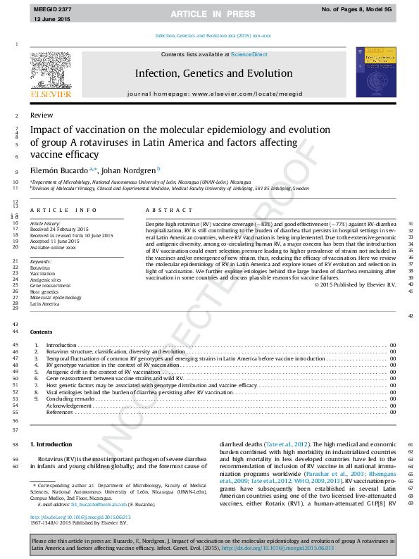 (PDF) Impact of vaccination on the molecular epidemiology and evolution ...