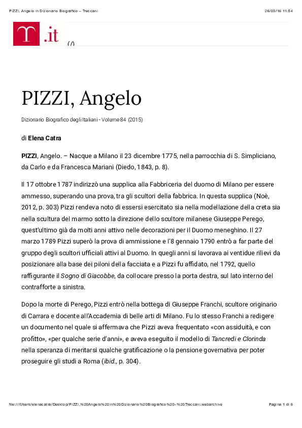 (PDF) Pizzi, Angelo in DBI Elena Catra Academia.edu