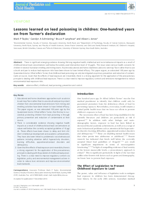 Cdc lead poisoning picture