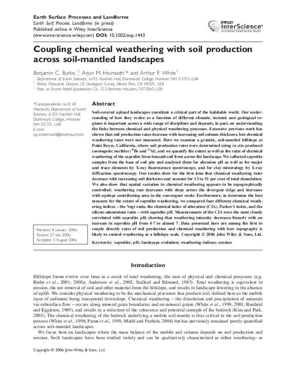Physical and chemical weathering worksheet image