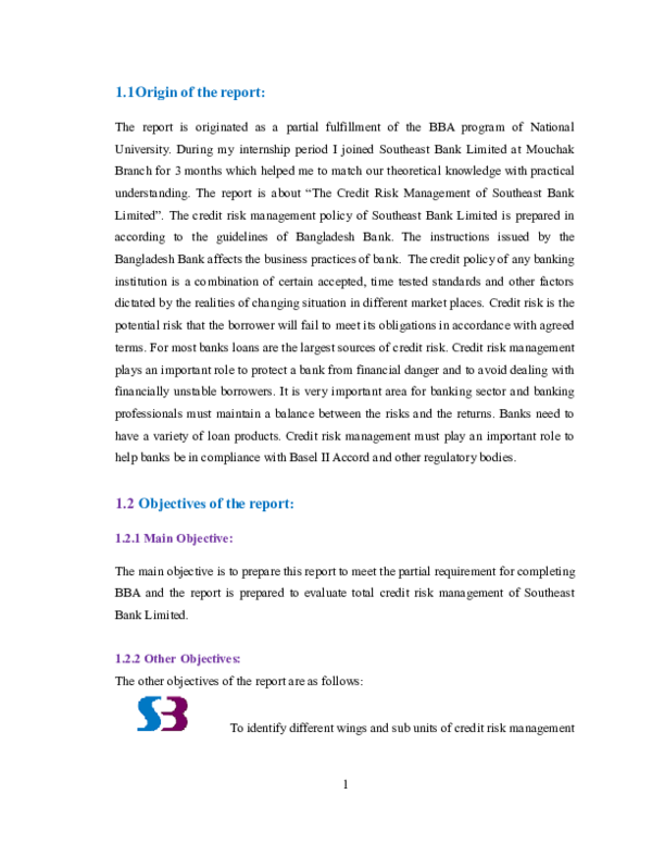 (DOC) Origin of the report
