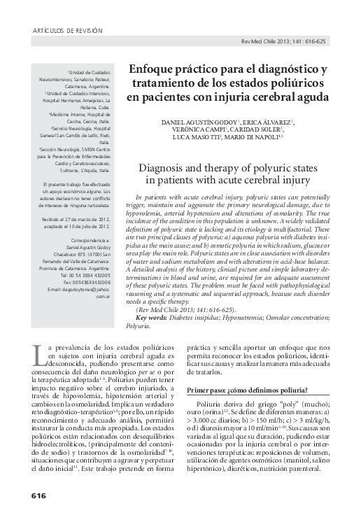 (PDF) Diagnosis and therapy of polyuric states in patients with acute ...