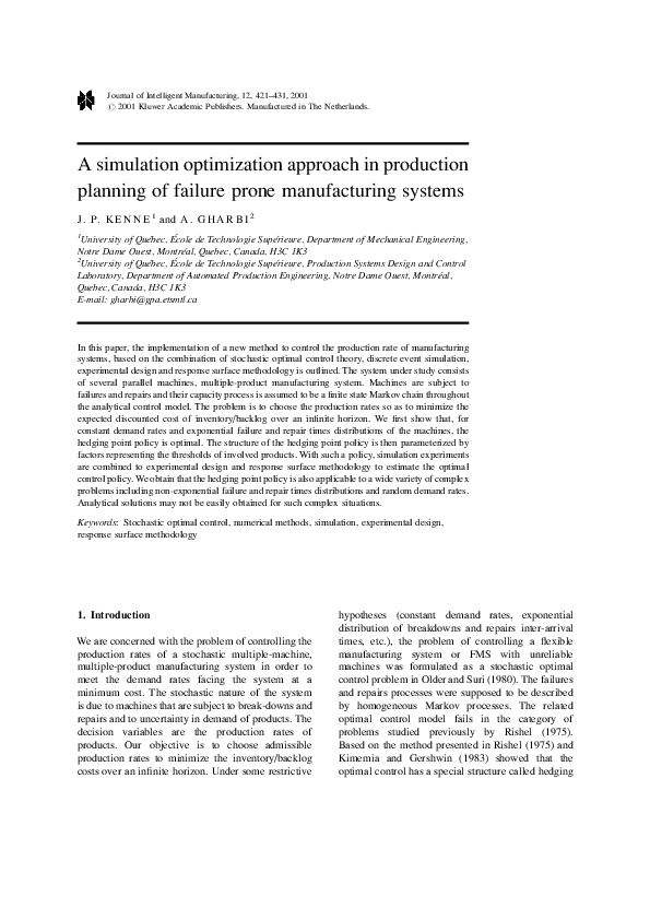(PDF) A simulation optimization approach in production planning of ...