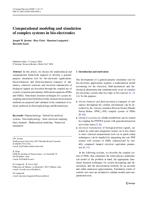(PDF) Computational modeling and simulation of complex systems in bio ...
