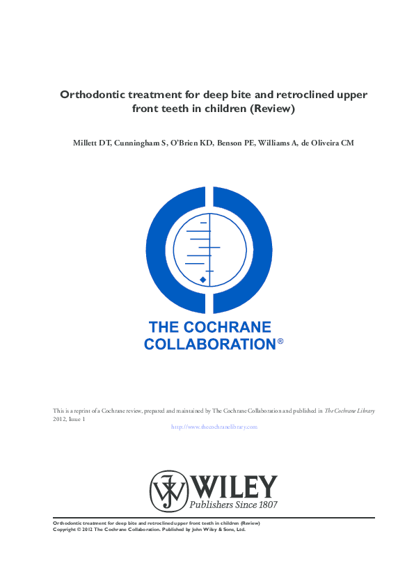 (PDF) Orthodontic treatment for deep bite and retroclined upper front teeth in children Philip