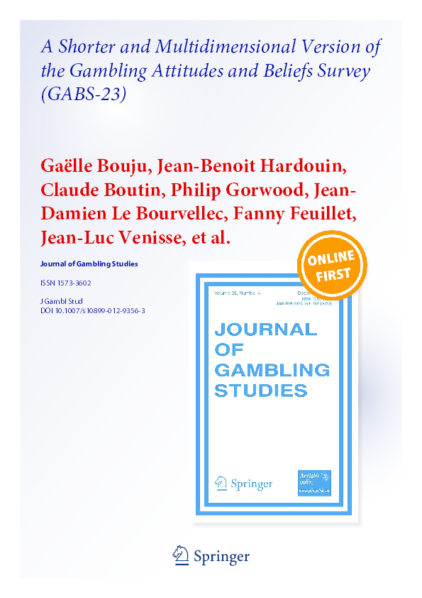 (PDF) A Shorter and Multidimensional Version of the Gambling Attitudes ...