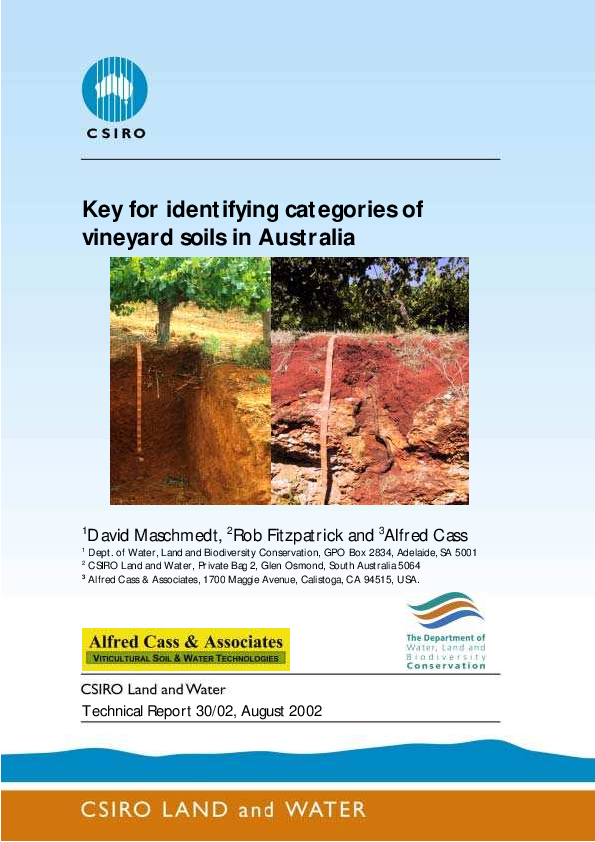 (PDF) Key for identifying categories of vineyard soils in Australia