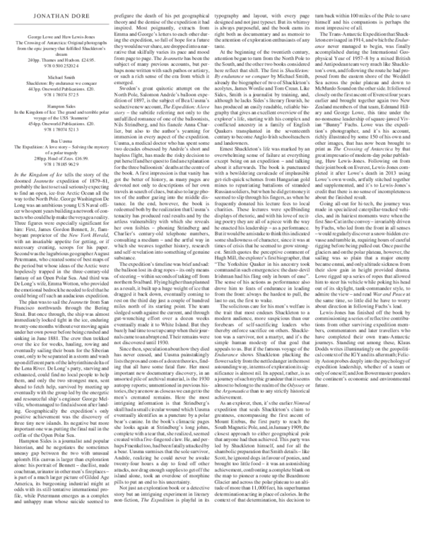 (PDF) Review in the TLS of "In the Kingdom of Ice", by Hampton Sides; "The Expedition Solving