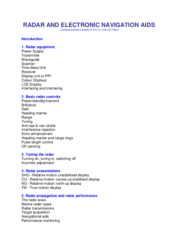 (PDF) RADAR AND ELECTRONIC NAVIGATION AIDS Zaha Ria Academia.edu