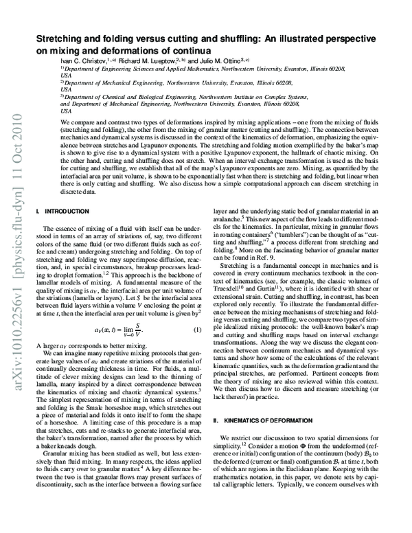 (PDF) Stretching and folding versus cutting and shuffling An