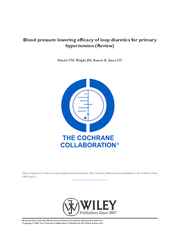 (PDF) Blood pressure lowering efficacy of loop diuretics for primary ...