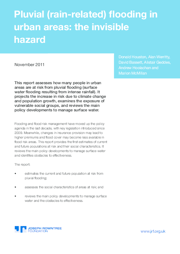 (PDF) Pluvial (rain-related) flooding in urban areas: the invisible hazard