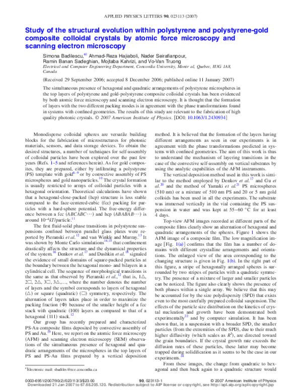 (PDF) Study of the structural evolution within polystyrene and ...