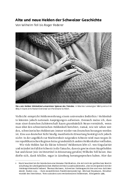 (PDF) Alte und neue Helden der Schweizer Geschichte