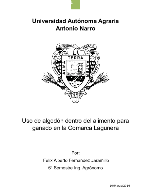 (DOC) Universidad Autónoma Agraria Antonio Narro Felix Fernandez