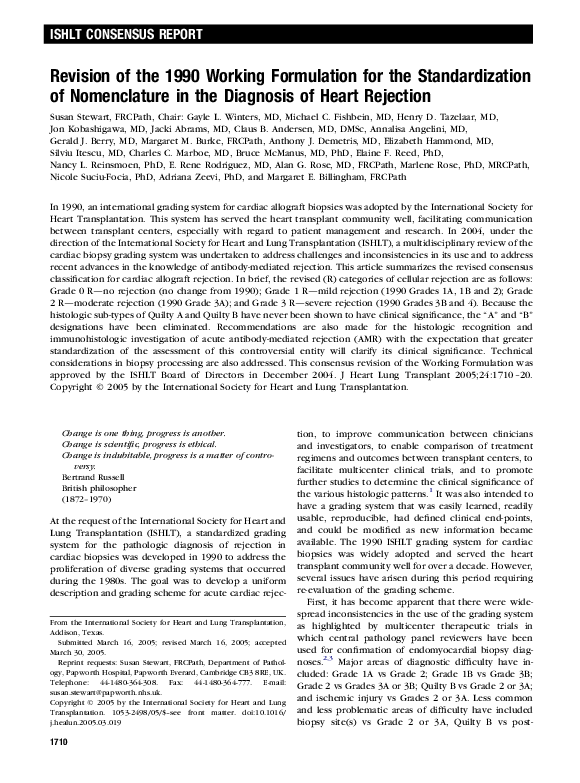 (PDF) Revision of the 1990 Working Formulation for the Standardization ...