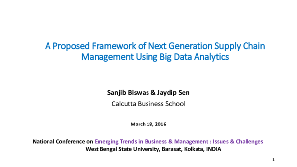 (PDF) A Proposed Framework of Next Generation Supply Chain Management ...