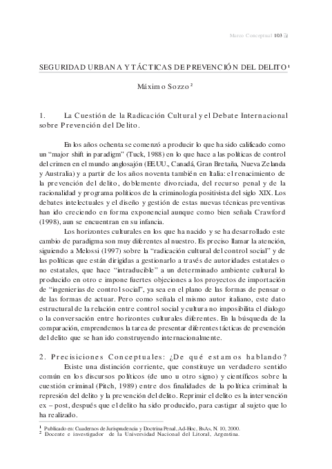 (PDF) SEGURIDAD URBANA Y TÁCTICAS DE PREVENCIÓN DEL DELITO