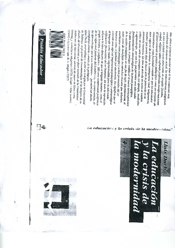 (PDF) La Educacion y La Crisis de La Modernidad