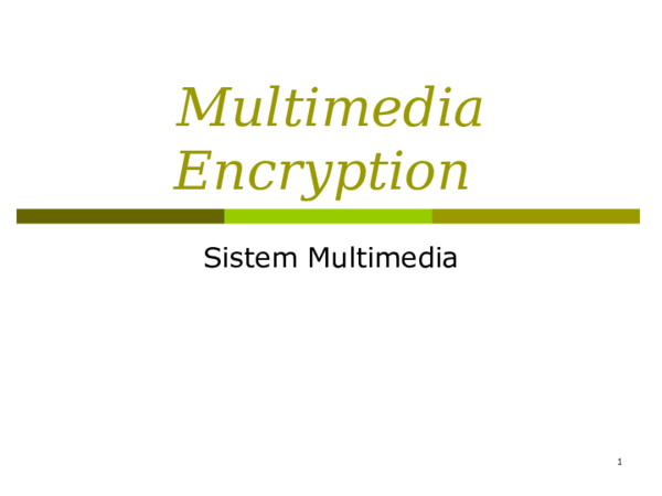(PPT) Multimedia Encryption