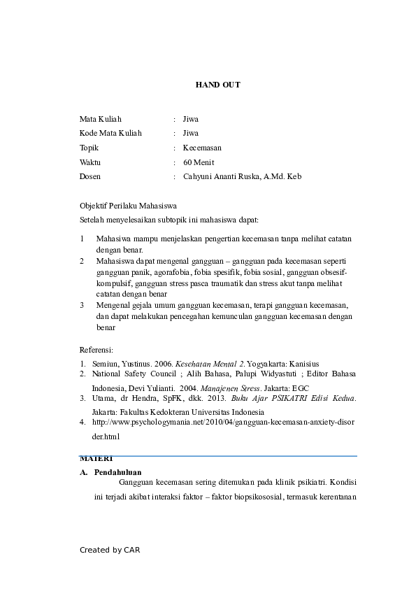 (DOC) HAND OUT