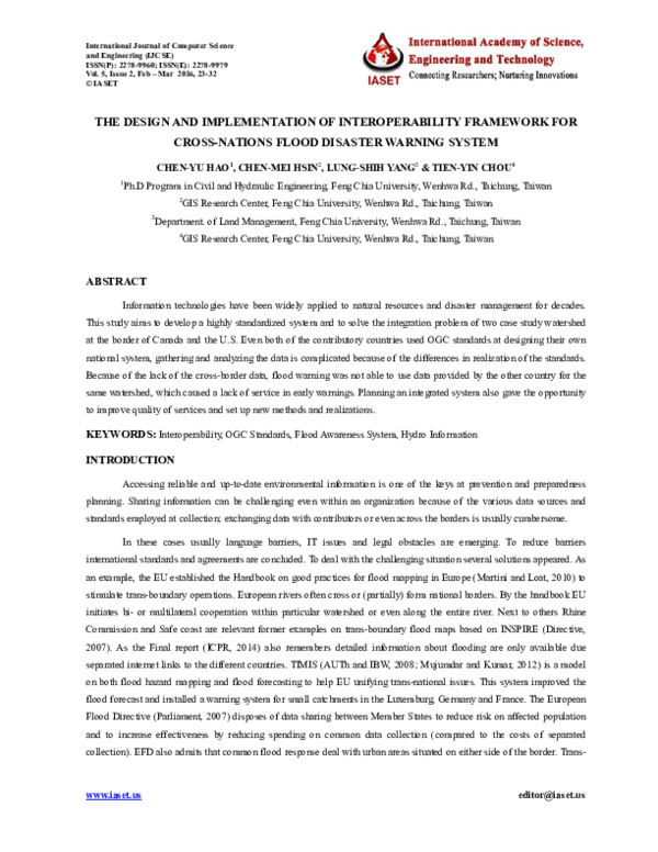 (PDF) THE DESIGN AND IMPLEMENTATION OF INTEROPERABILITY FRAMEWORK FOR ...
