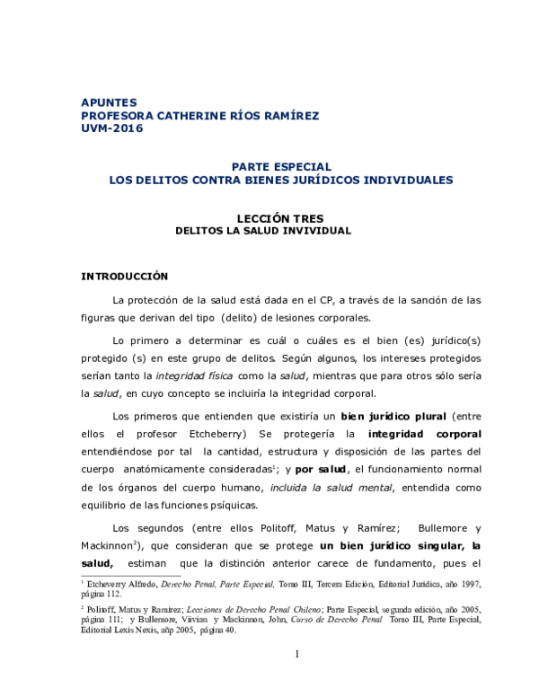 (DOC) LECCION 3 DELITOS CONTRA LA SALUD
