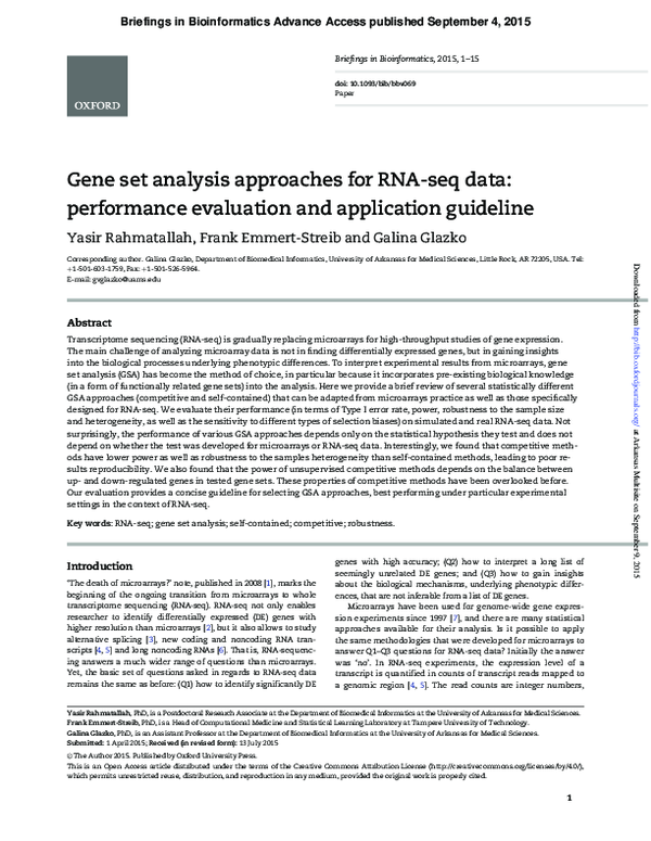 (PDF) Gene set analysis approaches for RNA-seq data: performance ...