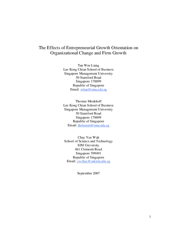 (PDF) The effects of entrepreneurial growth orientation on ...