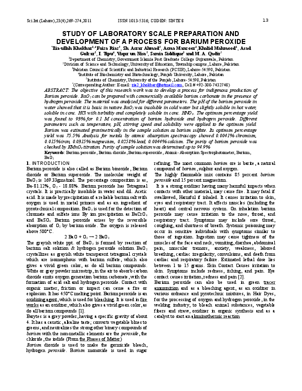 (DOC) Study of Laboratory Scale Preparation and Development of a ...