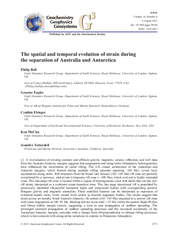 (PDF) The spatial and temporal evolution of strain during the ...