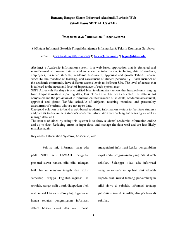 Pdf Rancang Bangun Sistem Informasi Akademik Berbasis Web Studi Kasus Sdit Al Uswah Teguh Sutanto Academia Edu