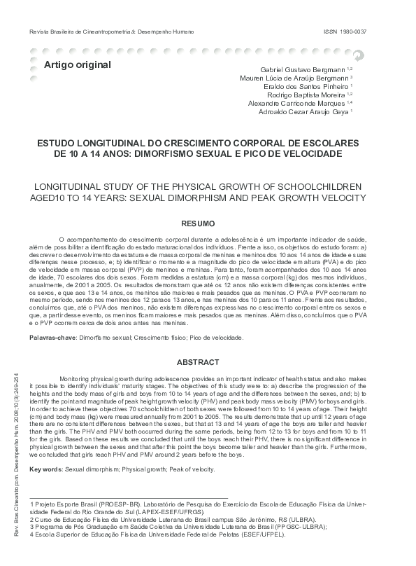 (PDF) Longitudinal study of the physical growth of schoolchildren aged ...