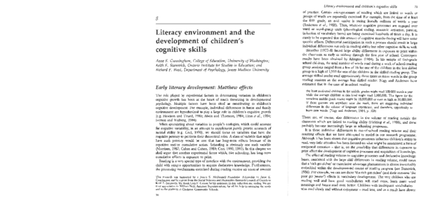 (PDF) Literacy environment and the development of children's cognitive ...