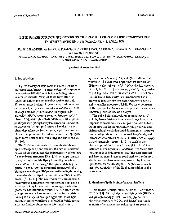 (PDF) Lipid phase structure governs the regulation of lipid composition ...