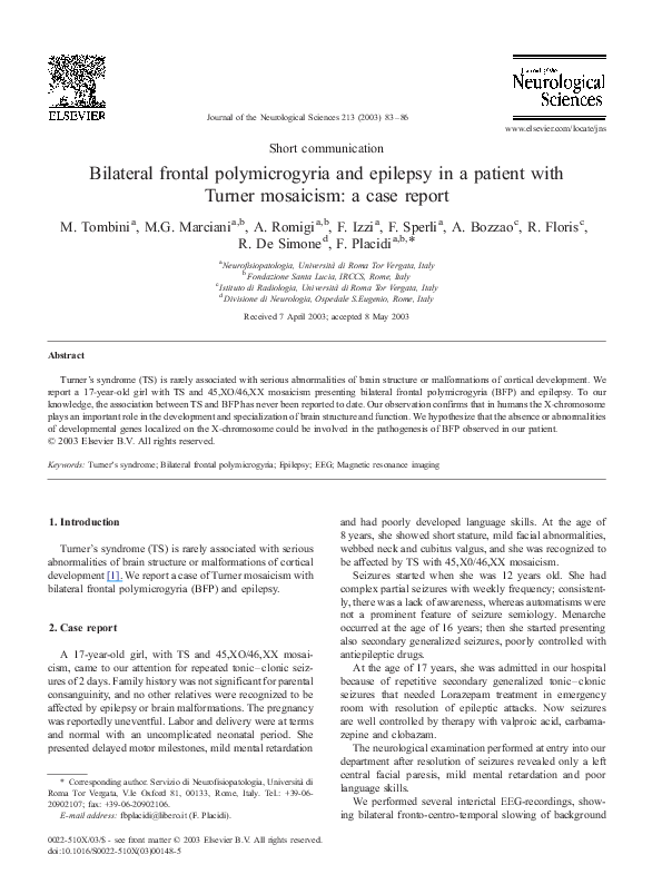 (PDF) Bilateral frontal polymicrogyria and epilepsy in a patient with ...
