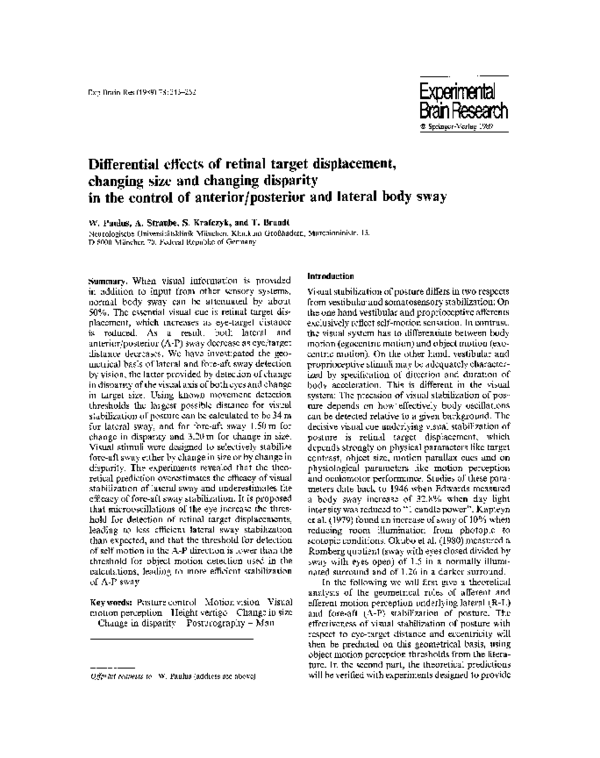 Retinal disparity refers to picture