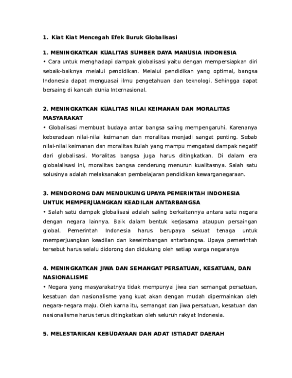 5 Cara Untuk Mengatasi Dampak Negatif Dari Globalisasi - Spesial 5
