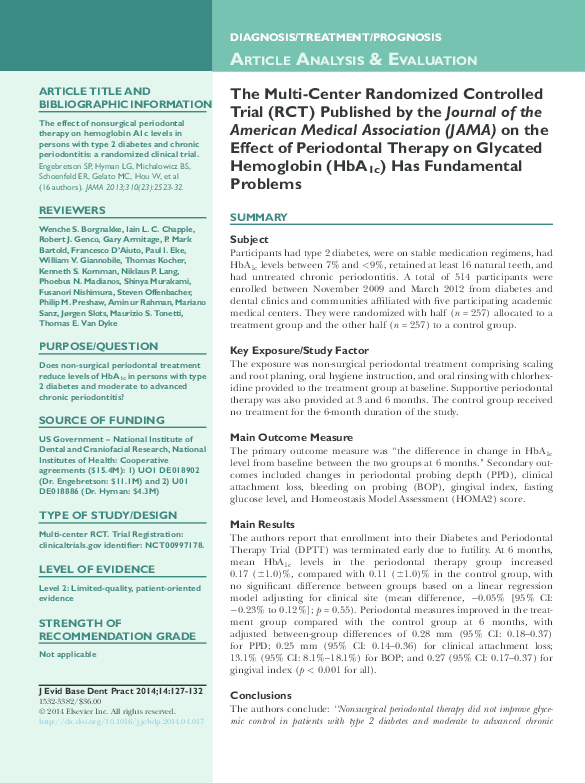 (PDF) The multi-center randomized controlled trial (RCT) published by ...