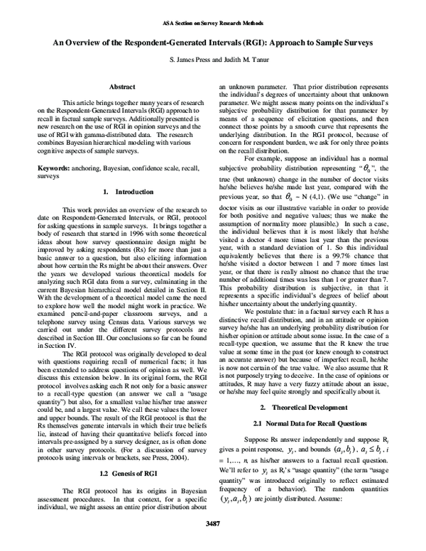 (PDF) An Overview of the Respondent-Generated Intervals (RGI): Approach ...