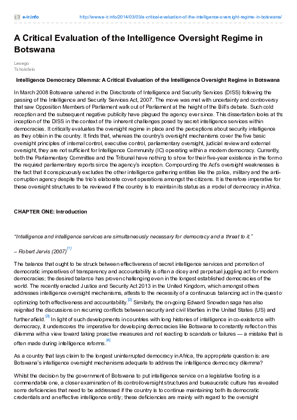 Intelligence oversight policy and regulations include image