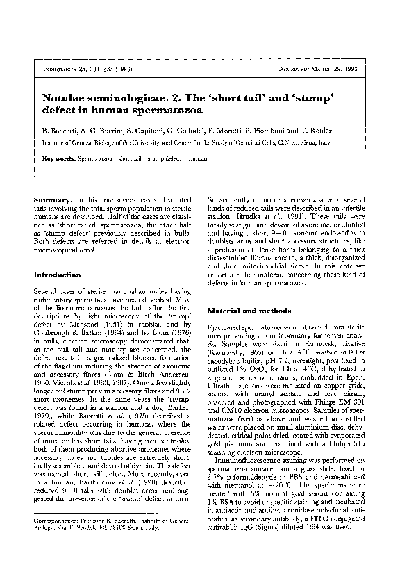 (PDF) Notulae seminologicae. 2. The ‘short tail’ and ‘stump’ defect in ...