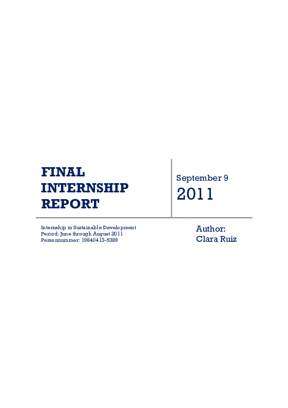 (PDF) FINAL INTERNSHIP REPORT