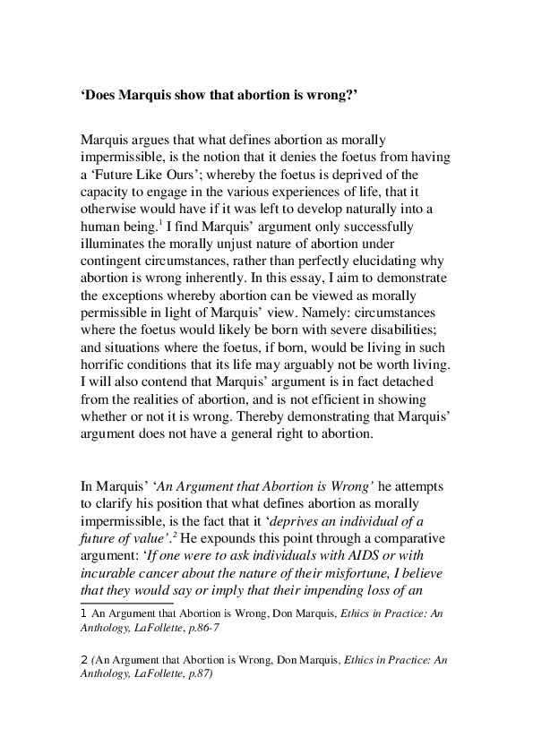 Essay abortion wrong 02 image