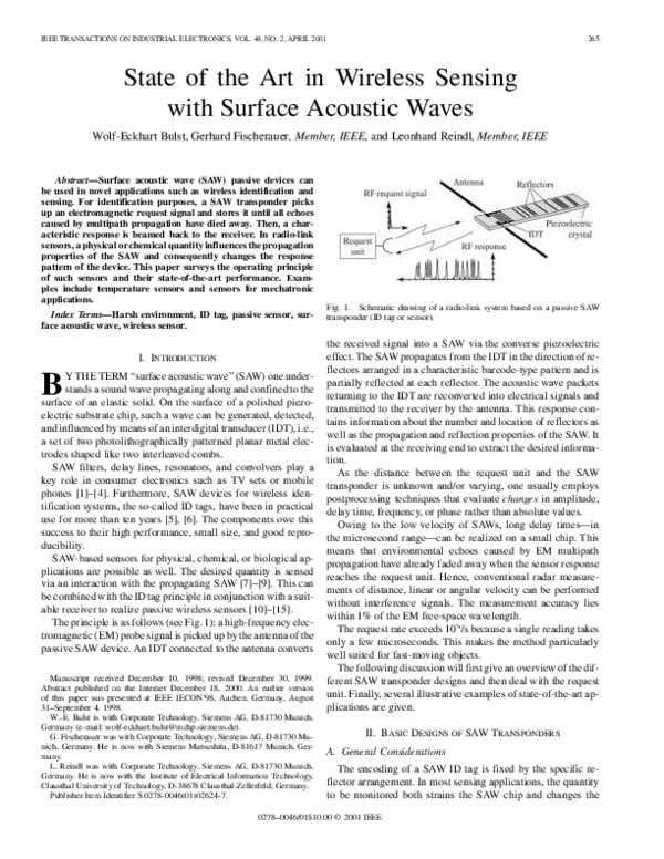 (PDF) State of the art in wireless sensing with surface acoustic waves