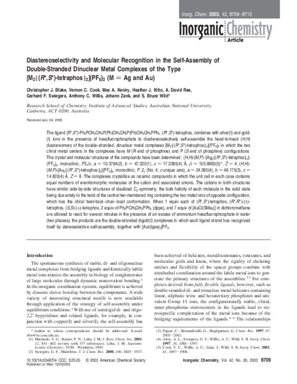 (PDF) Photoluminescence Properties of Four-Coordinate Gold(I)−Phosphine ...