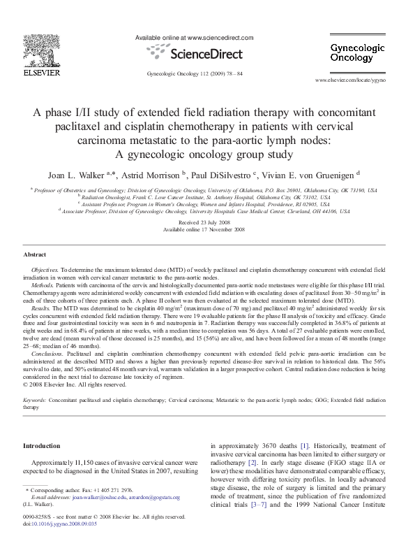 (PDF) A phase I/II study of extended field radiation therapy with