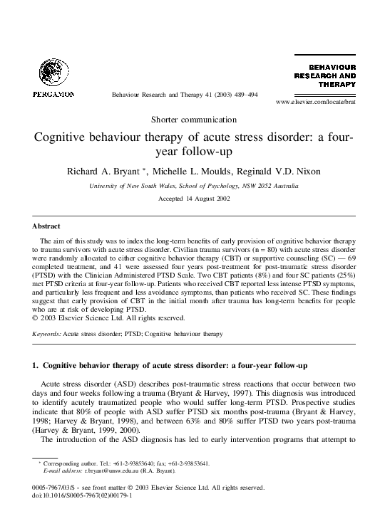 Acute stress symptom image