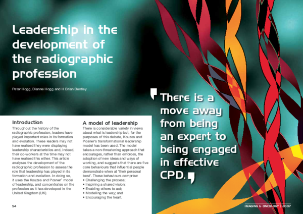 (PDF) Leadership in the development of the radiographic profession
