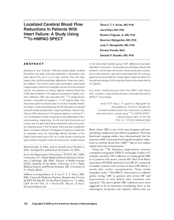 (PDF) Localized Cerebral Blood Flow Reductions in Patients With Heart ...